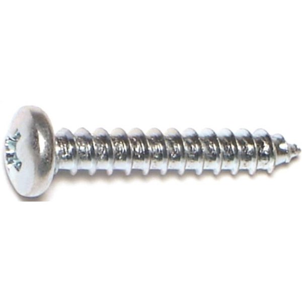 Midwest Fastener Thread Cutting Screw, #8 x 1 in, Zinc Plated Pan Head Phillips Drive 03242